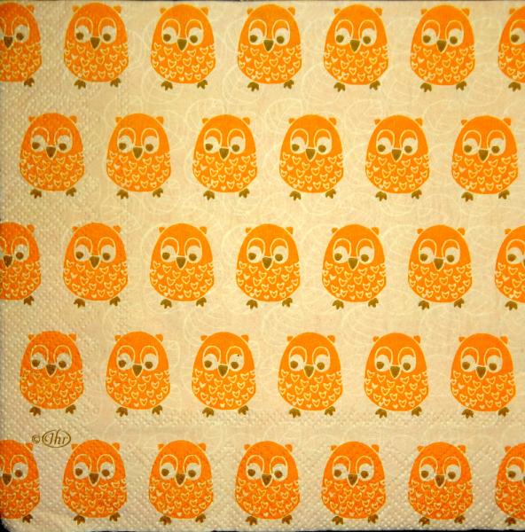 090 Eulen - 3-lagig (orange) - Ihr